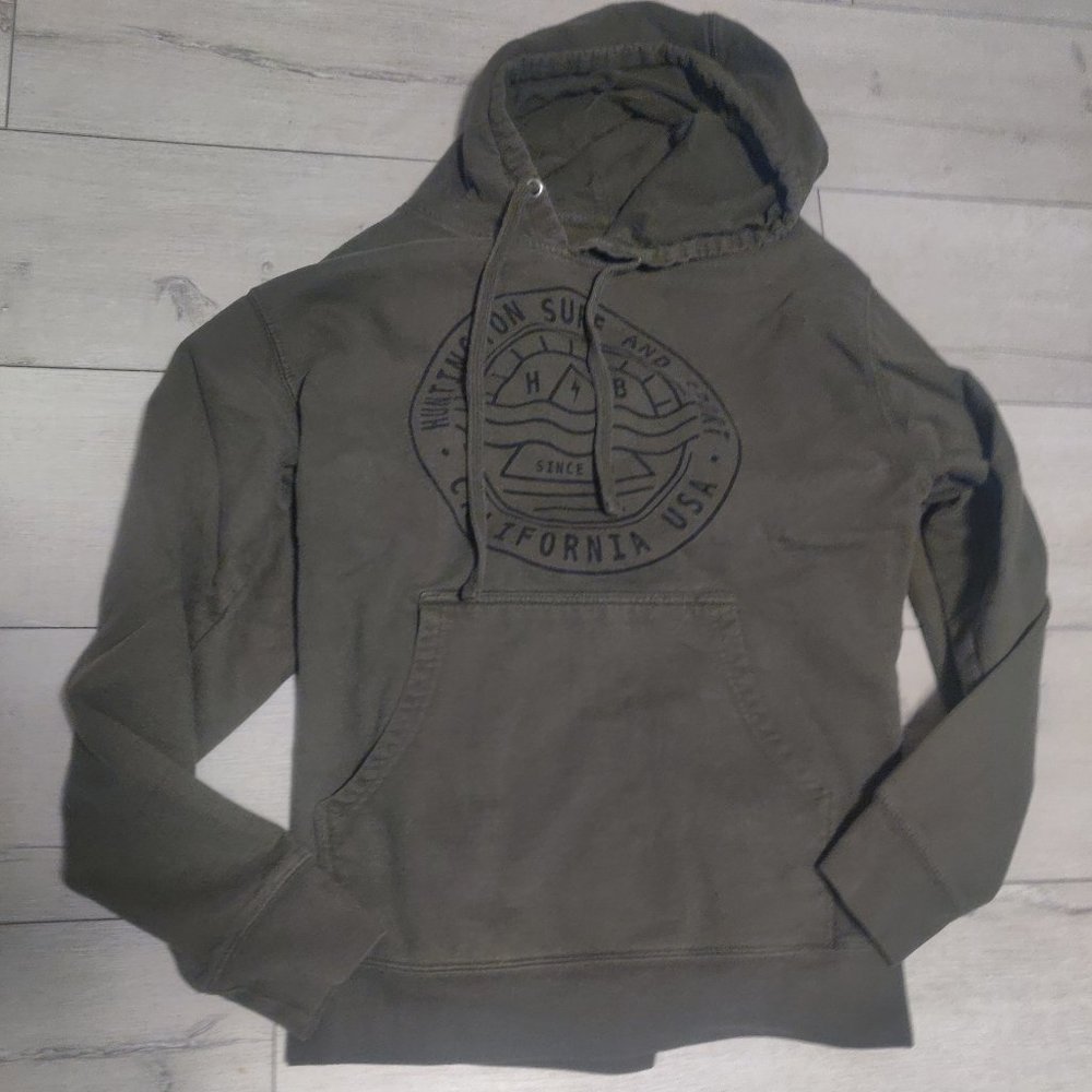 Huntington Surf Sport Hunter Green Mens Hoodie Sz M
